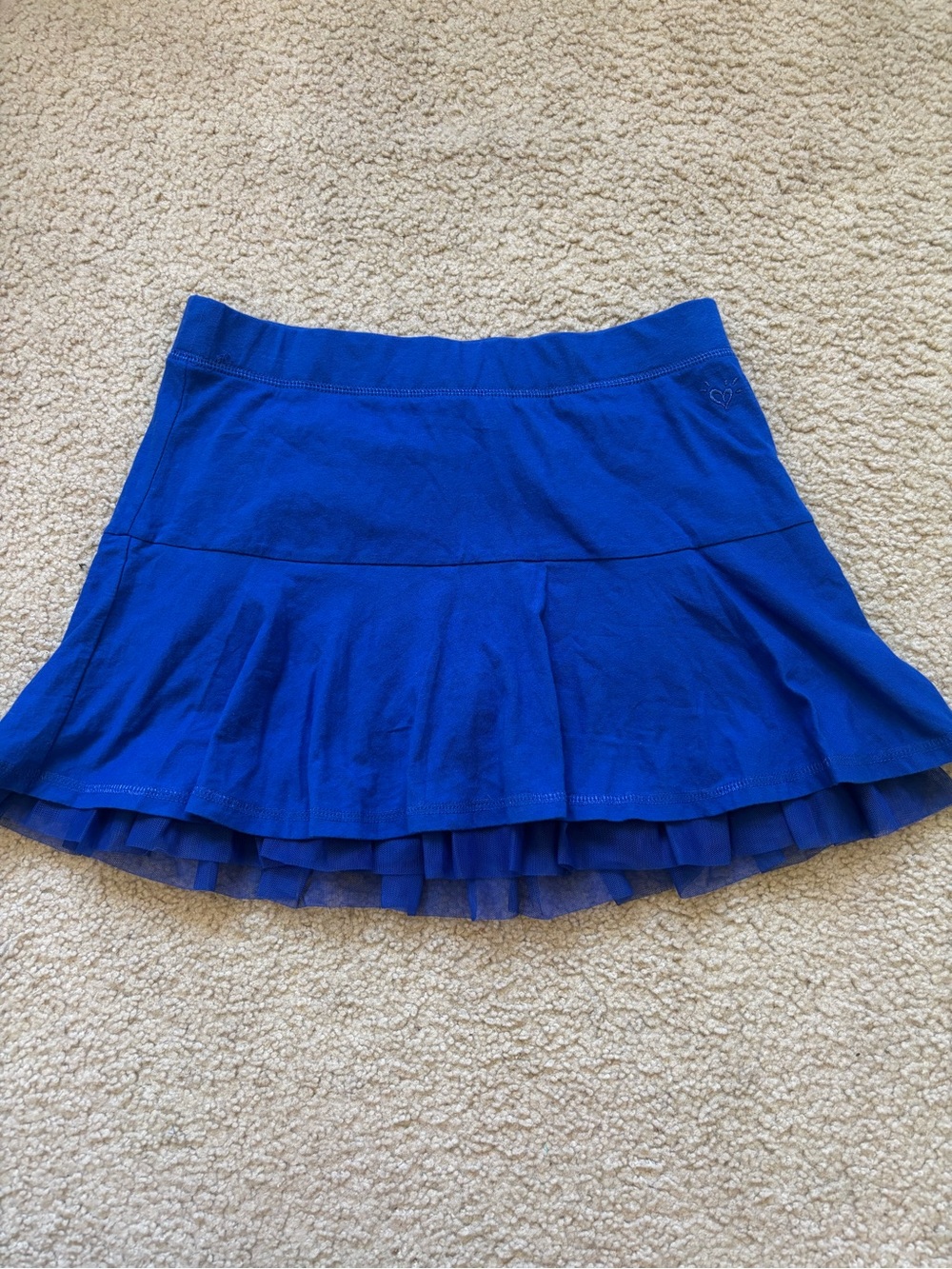 Y2K Mini Skirt Blue with Built-In Shorts